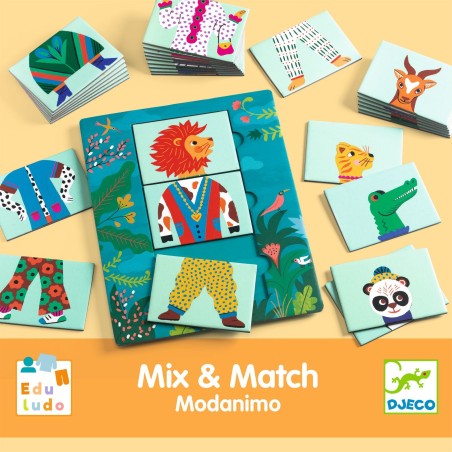 DJECO Eduludo Stolní hra Mix & Match Modanimo