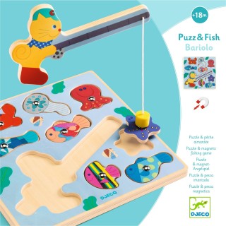 DJECO Vkládací puzzle Rybolov Puzz & Fish Bariolo