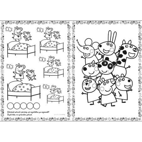 Jiri Models Omalovánky A4 se samolepkami Prasátko Peppa
