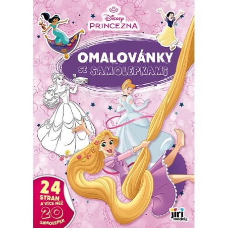 Jiri Models Omalovánky A4 se samolepkami Disney Princezny