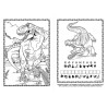 Jiri Models Omalovánky A4 se samolepkami Dinosauři