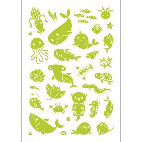 Jiri Models Svítící samolepky s aktivitami Oceán