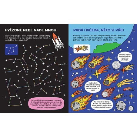 Jiri Models Svítící samolepky s aktivitami Vesmír