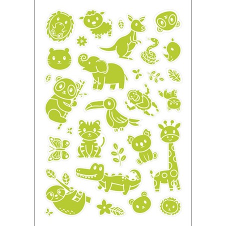 Jiri Models Svítící samolepky s aktivitami Zvířata