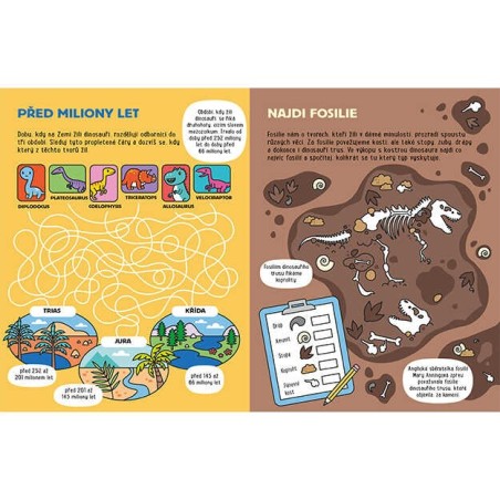 Jiri Models Svítící samolepky s aktivitami Dinosauři