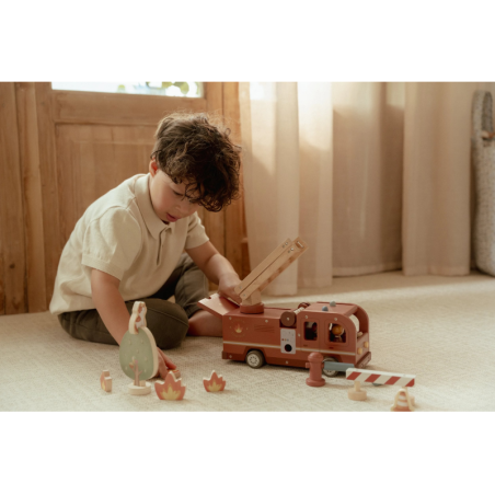 Little Dutch Dřevěný hasičský náklaďák