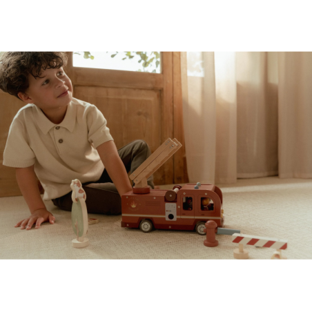 Little Dutch Dřevěný hasičský náklaďák