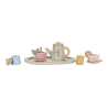 Little Dutch Dřevěný čajový set s květinovým potiskem