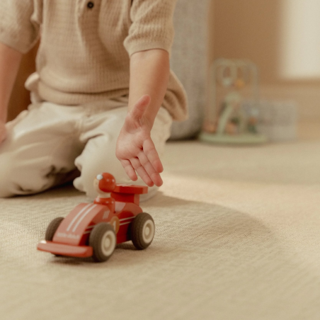 Little Dutch Dřevěná závodní autíčka na setrvačník