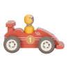 Little Dutch Dřevěná závodní autíčka na setrvačník