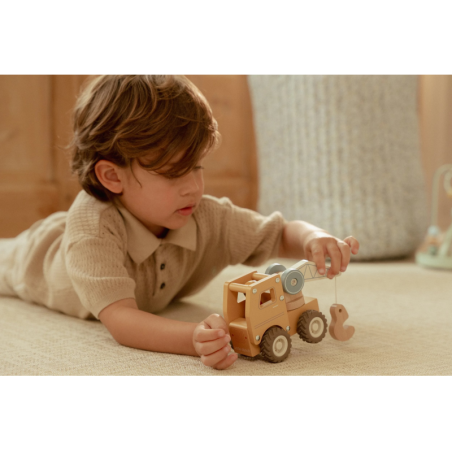 Little Dutch Dřevěný autojeřáb