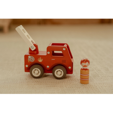 Little Dutch Dřevěný hasičské auto