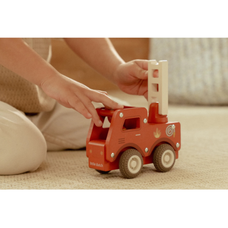 Little Dutch Dřevěný hasičské auto