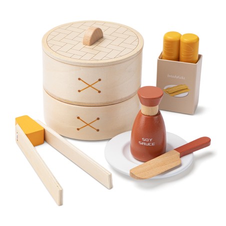 Woet by New Classic Toys Dřevěná sada na hraní dim sum