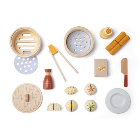 Woet by New Classic Toys Dřevěná sada na hraní dim sum