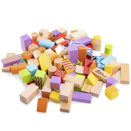 Woet by New Classic Toys Dřevěné kostky Fantazie 100 ks