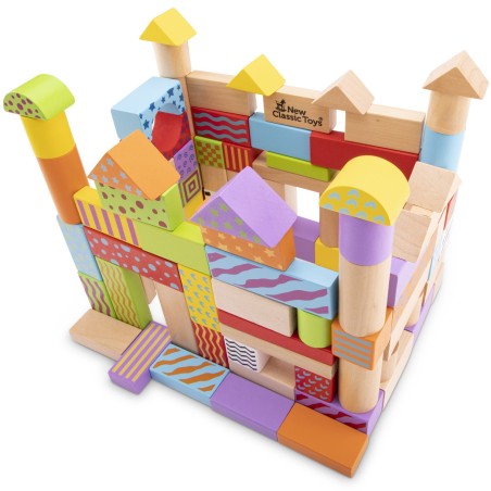 Woet by New Classic Toys Dřevěné kostky Fantazie 100 ks