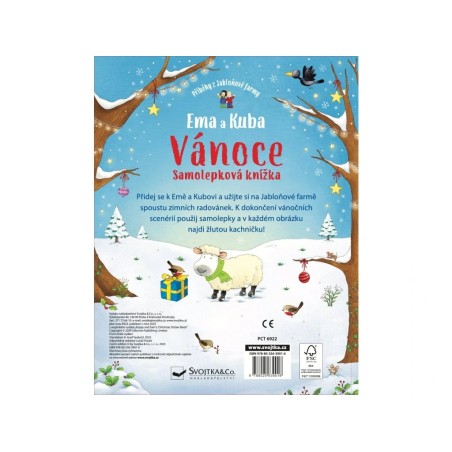Svojtka Samolepkový sešit Ema a Kuba Vánoce