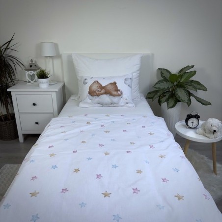 Jerry Fabrics Povlečení do postýlky Medvídek Moon baby 100x135, 40x60 cm