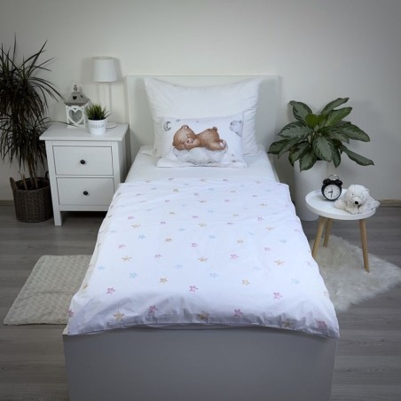 Jerry Fabrics Povlečení do postýlky Medvídek Moon baby 100x135, 40x60 cm