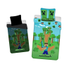 Jerry Fabrics Dětské povlečení Minecraft Jungle Fight svítící efekt 140x200, 70x90 cm