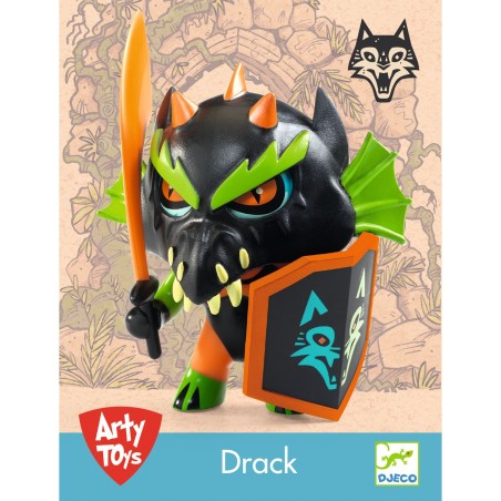 DJECO Arty Toys Figurka rytíř Černý drak