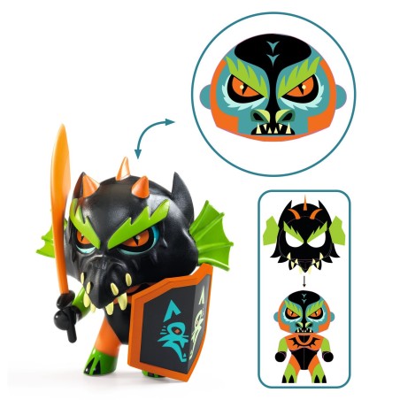 DJECO Arty Toys Figurka rytíř Černý drak