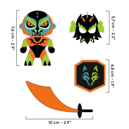 DJECO Arty Toys Figurka rytíř Černý drak