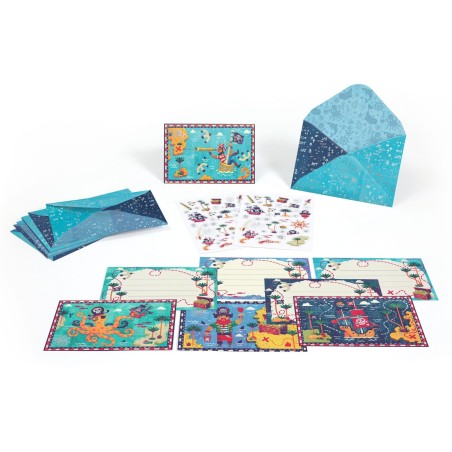 DJECO Dárková sada pozvánek Piráti