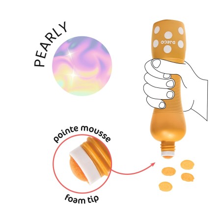 DJECO Pěnové fixy pro nejmenší perleťové