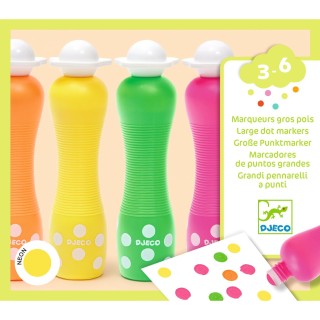 DJECO Pěnové fixy pro nejmenší neon