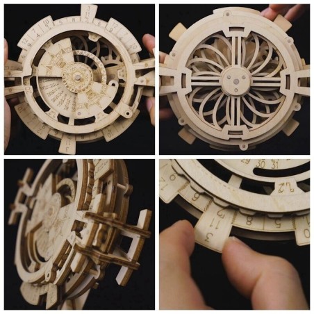 RoboTime dřevěné 3D puzzle Stolní kalendář