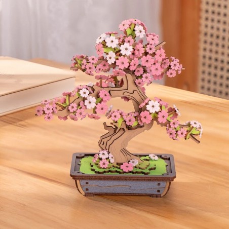 RoboTime 3D dřevěná skládačka Bonsaj sakura
