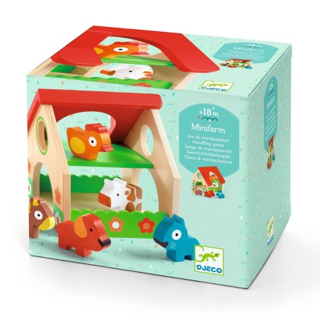 DJECO Dřevěná farma se zvířátky Minifarm