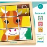 DJECO Otáčivé dřevěné puzzle Animoroll Farma