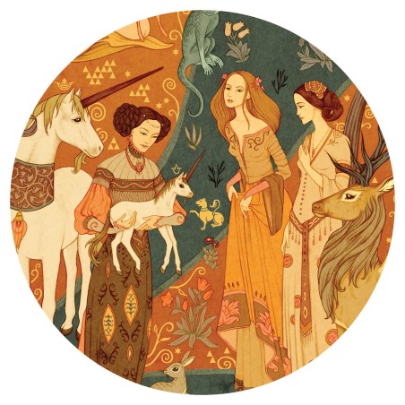 DJECO Puzzle zahrada s jednorožcem 500 dílků