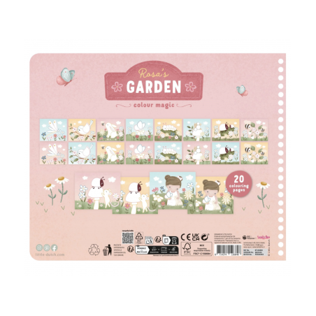 Little Dutch Sešit s vystřihovacími maskami Rosa