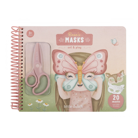 Little Dutch Sešit s vystřihovacími maskami Rosa