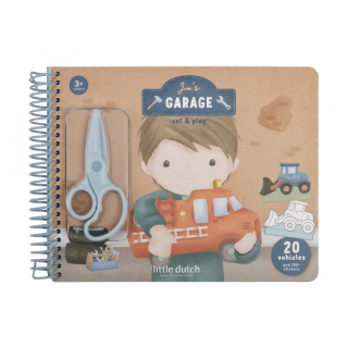 Little Dutch Sešit s vystřihovacími auty Jim