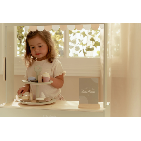 Little Dutch Dřevěný stojan na cukroví s doplňky