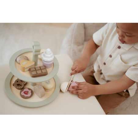 Little Dutch Dřevěný stojan na cukroví s doplňky