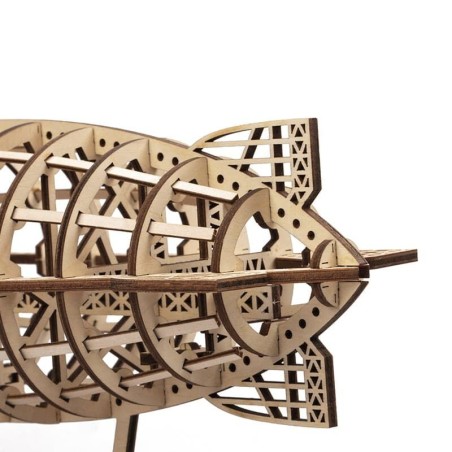 RoboTime 3D dřevěné mechanické puzzle Fantastická vzducholoď