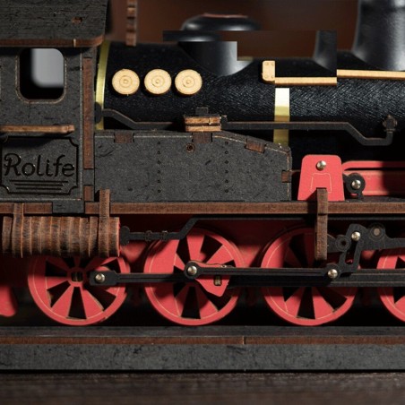 RoboTime 3D dřevěná skládačka Vintage parní lokomotiva