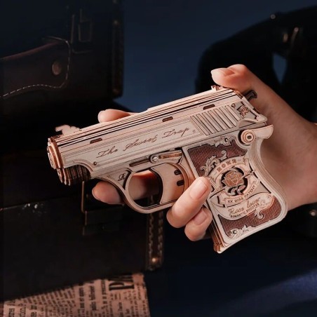 RoboTime 3D dřevěná skládačka Mini pistole Justice Guard