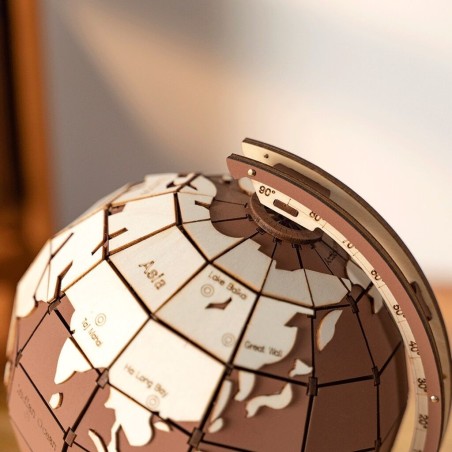 RoboTime 3D dřevěná skládačka Glóbus a divy světa