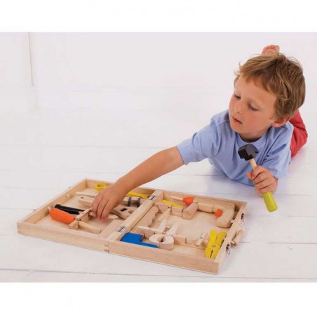 Bigjigs Toys Dřevěný Kufřík s nářadím Bigjigs Toys Dřevěný Kufřík s nářadím