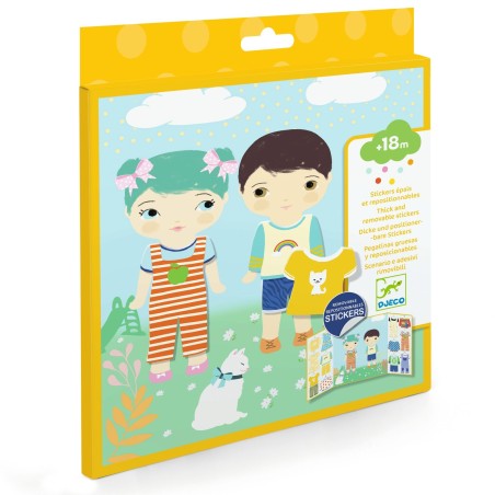 Djeco Přemístitelné samolepky Oblečení