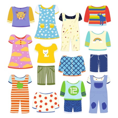 Djeco Přemístitelné samolepky Oblečení