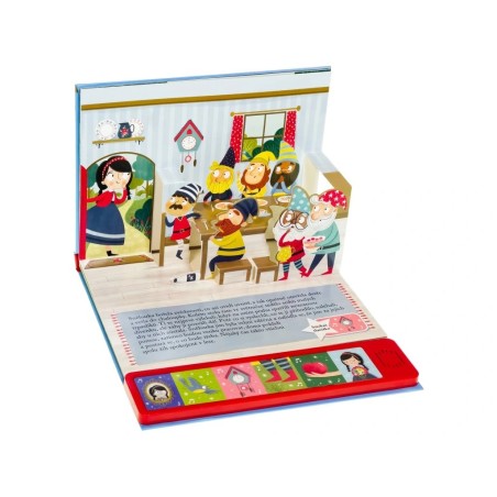 Svojtka Prostorové leporelo s pohádkou se 6 zvuky Sněhurka
