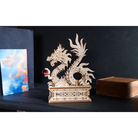 Ugears 3D dřevěné mechanické puzzle Drak